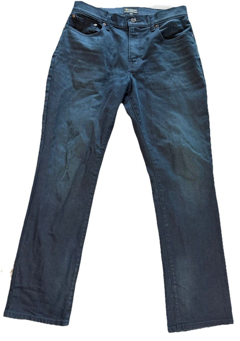 Lucky Brand Jeans Guinness Men's 223 Straight Leg Dark Wash Cotton Blend 34x32
